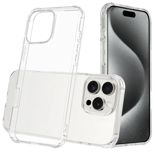 LEEU DESIGN For iPhone 16 Pro Case 3D Stereo Sound Clear TPU Phone Cover - Transparent