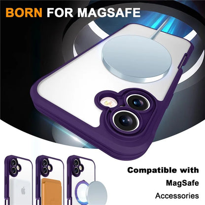 For iPhone 16 Plus Case Skin Touch Solid Color TPU+PC Phone Cover with Magnetic Kickstand