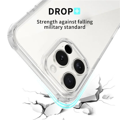 LEEU DESIGN For iPhone 16 Pro Clear Case 6D Stereo Sound Holes Tempered Glass+TPU Phone Cover
