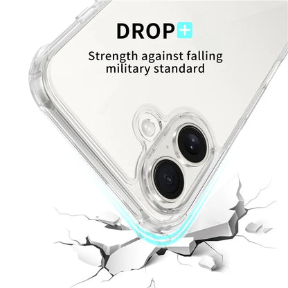 LEEU DESIGN For iPhone 16 Clear Case 6D Stereo Sound Holes Tempered Glass+TPU Phone Cover