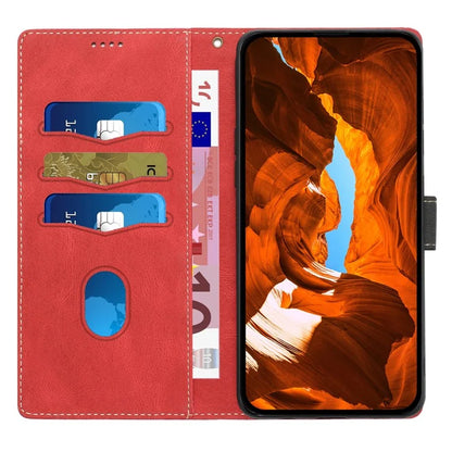 For Honor X6b 4G Leather Case Grid Splicing Stand Wallet Phone Cover