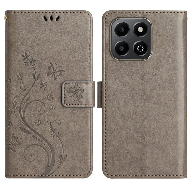 For Honor X6b 4G Case PU Leather Phone Wallet Cover with Strap