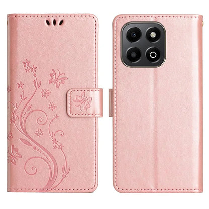 For Honor X6b 4G Case PU Leather Phone Wallet Cover with Strap