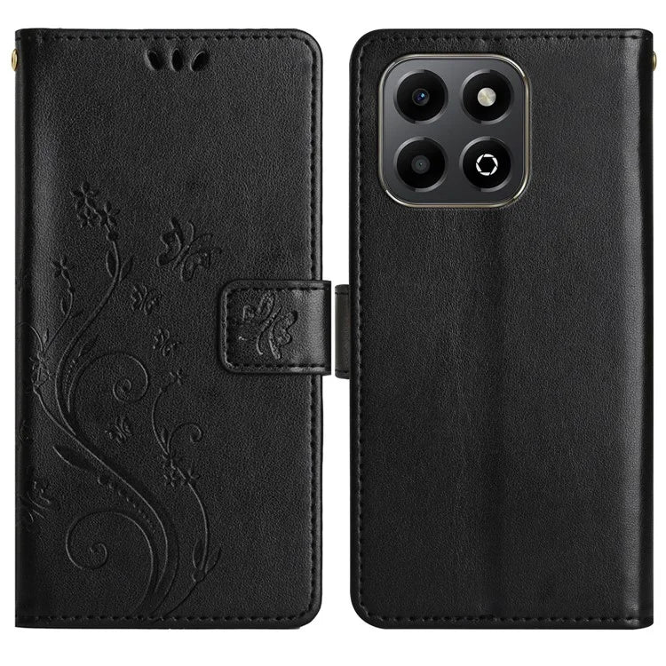 For Honor X6b 4G Case PU Leather Phone Wallet Cover with Strap