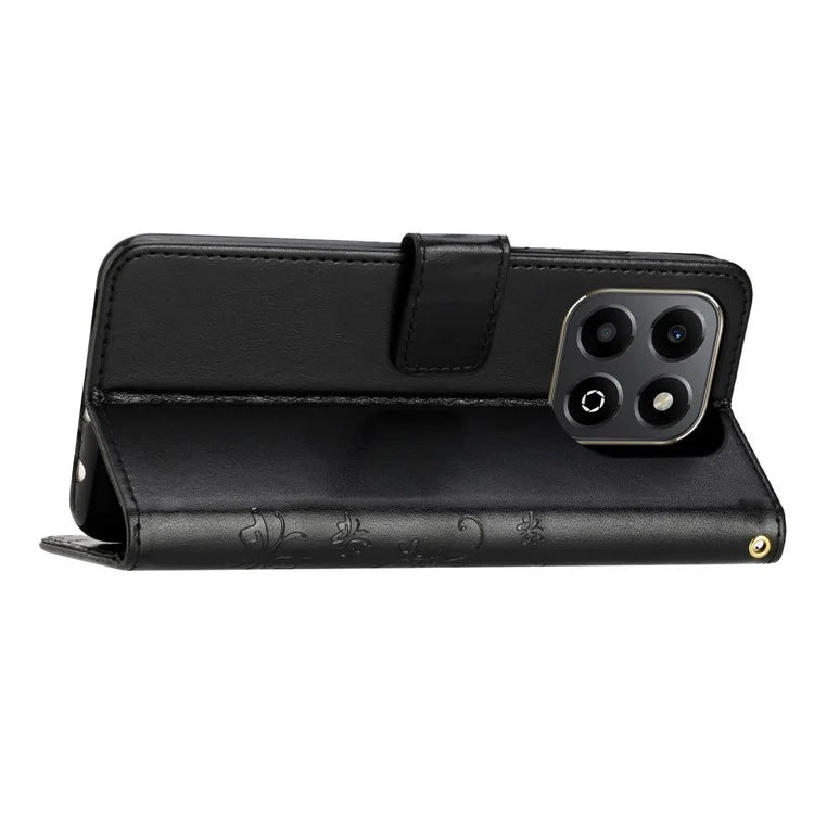 For Honor X6b 4G Case PU Leather Phone Wallet Cover with Strap