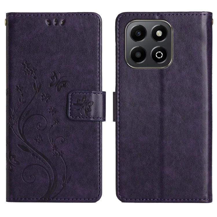 For Honor X6b 4G Case PU Leather Phone Wallet Cover with Strap