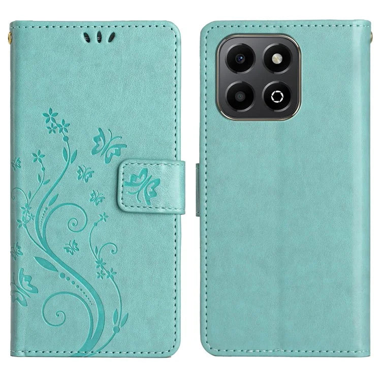 For Honor X6b 4G Case PU Leather Phone Wallet Cover with Strap