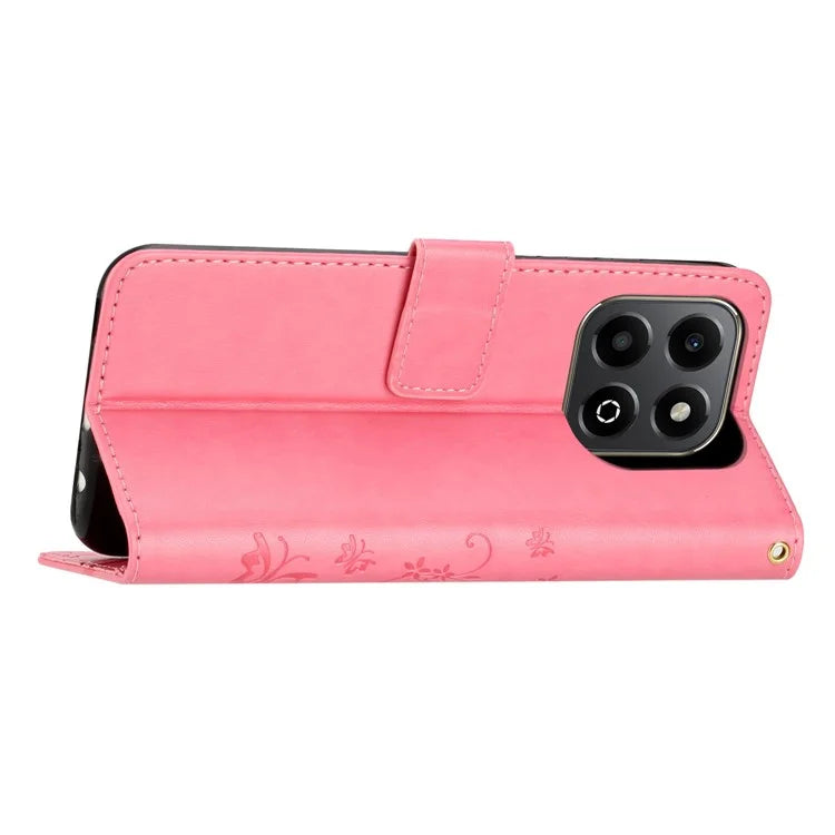 For Honor X6b 4G Case PU Leather Phone Wallet Cover with Strap
