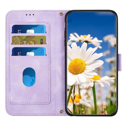 For Samsung Galaxy A16 5G Case PU Leather Floral Phone Cover with Card Slots