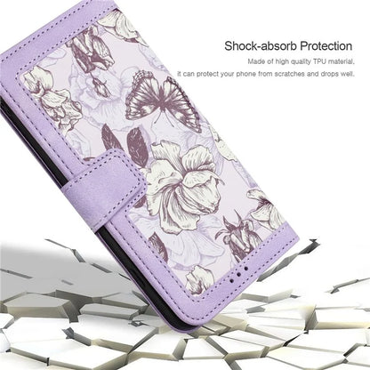 For Samsung Galaxy S24 FE Case PU Leather Floral Phone Cover with Card Slots