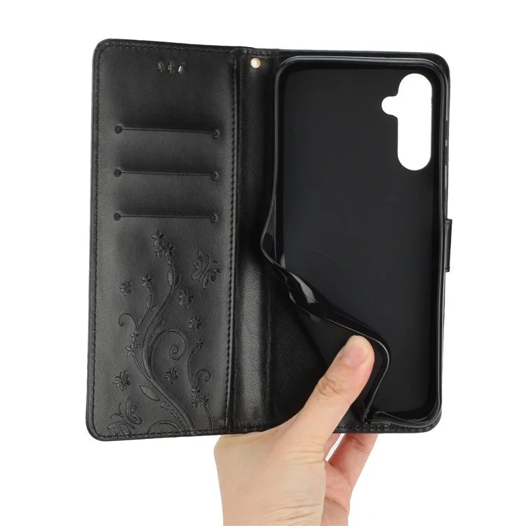 For Samsung Galaxy S24 FE Case PU Leather Phone Wallet Cover with Strap