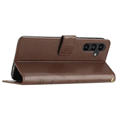 For Samsung Galaxy S24 FE Case PU Leather Phone Wallet Cover with Strap