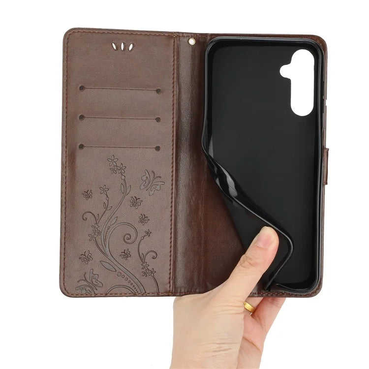 For Samsung Galaxy S24 FE Case PU Leather Phone Wallet Cover with Strap