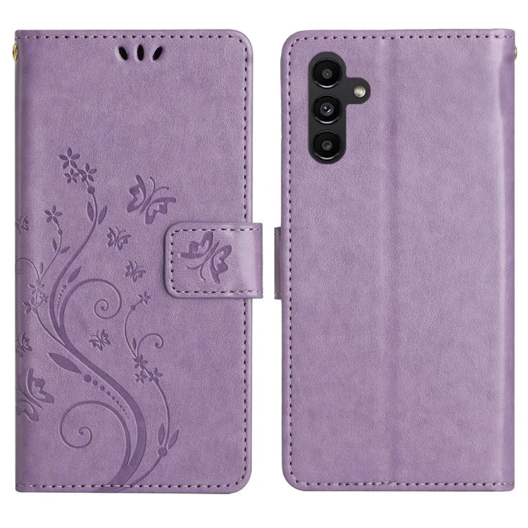 For Samsung Galaxy S24 FE Case PU Leather Phone Wallet Cover with Strap