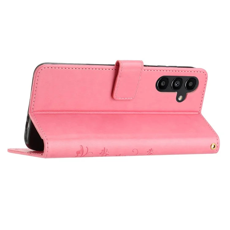 For Samsung Galaxy S24 FE Case PU Leather Phone Wallet Cover with Strap