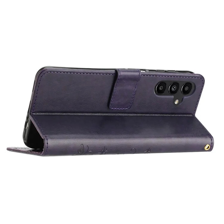 For Samsung Galaxy S24 FE Case PU Leather Phone Wallet Cover with Strap