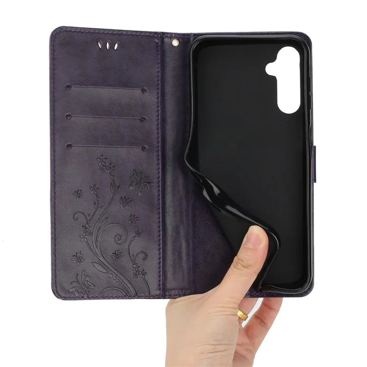 For Samsung Galaxy S24 FE Case PU Leather Phone Wallet Cover with Strap