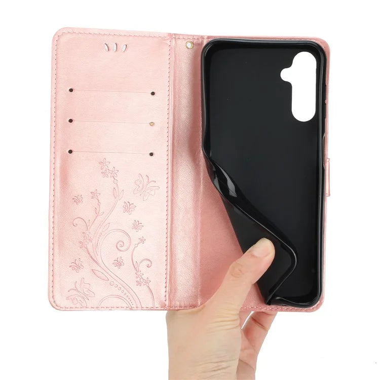 For Samsung Galaxy S24 FE Case PU Leather Phone Wallet Cover with Strap