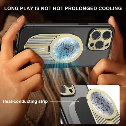 For iPhone 16 Pro Case Kickstand Silicone+PC Phone Cover Graphene Heat Dissipation