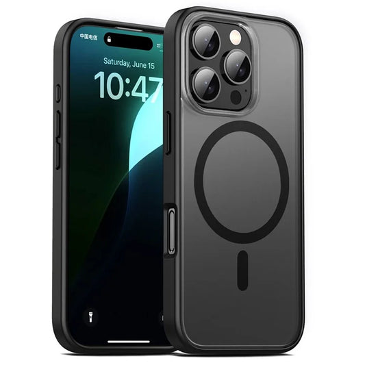 For iPhone 16 Pro Max Case Matte PC+TPU Phone Cover Compatible with MagSafe