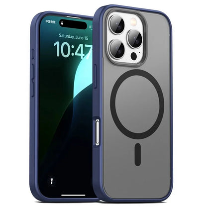 For iPhone 16 Pro Max Case Matte PC+TPU Phone Cover Compatible with MagSafe