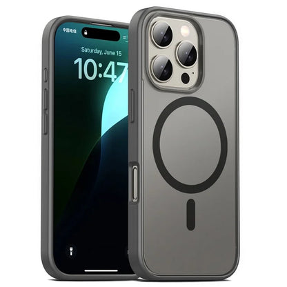 For iPhone 16 Pro Max Case Matte PC+TPU Phone Cover Compatible with MagSafe