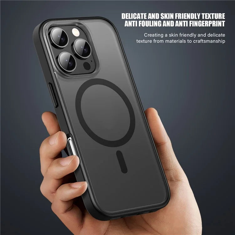 For iPhone 16 Pro Max Case Matte PC+TPU Phone Cover Compatible with MagSafe