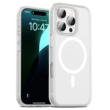 For iPhone 16 Pro Max Case Matte PC+TPU Phone Cover Compatible with MagSafe