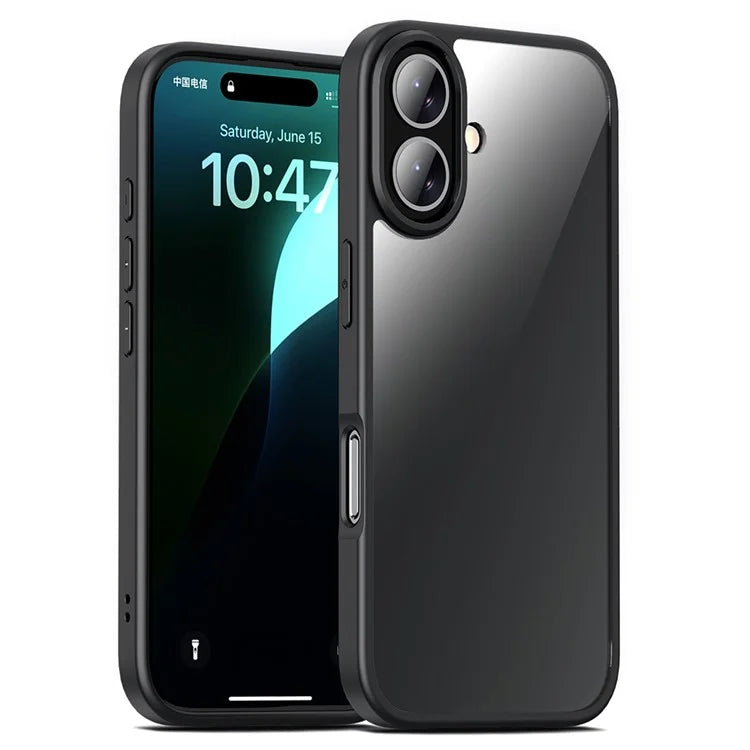 For iPhone 16 Case Shockproof Slim Hard PC+Soft TPU Phone Cover