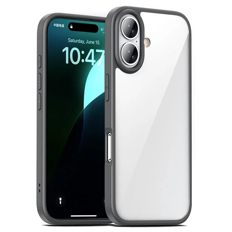 For iPhone 16 Case Shockproof Slim Hard PC+Soft TPU Phone Cover