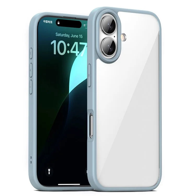 For iPhone 16 Case Shockproof Slim Hard PC+Soft TPU Phone Cover