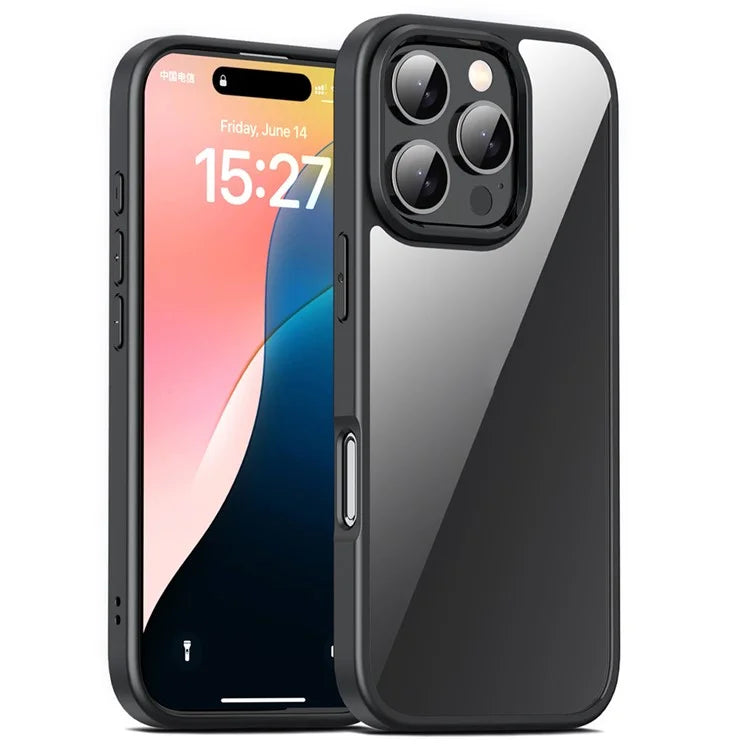 For iPhone 16 Pro Case Shockproof Slim Hard PC+Soft TPU Phone Cover