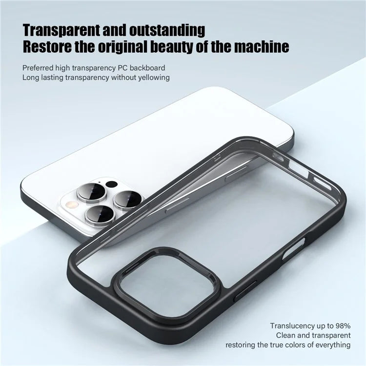 For iPhone 16 Pro Case Shockproof Slim Hard PC+Soft TPU Phone Cover