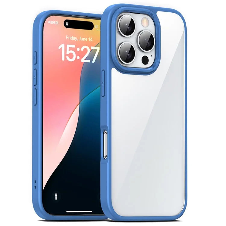 For iPhone 16 Pro Case Shockproof Slim Hard PC+Soft TPU Phone Cover