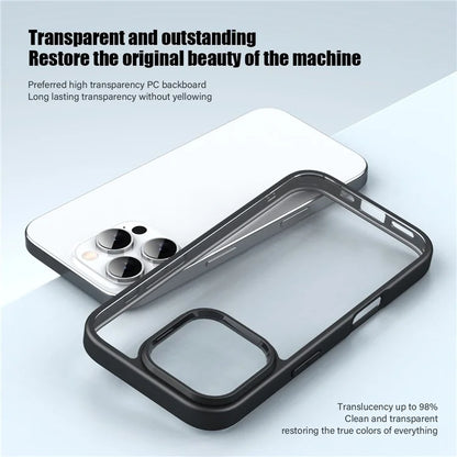 For iPhone 16 Pro Case Shockproof Slim Hard PC+Soft TPU Phone Cover