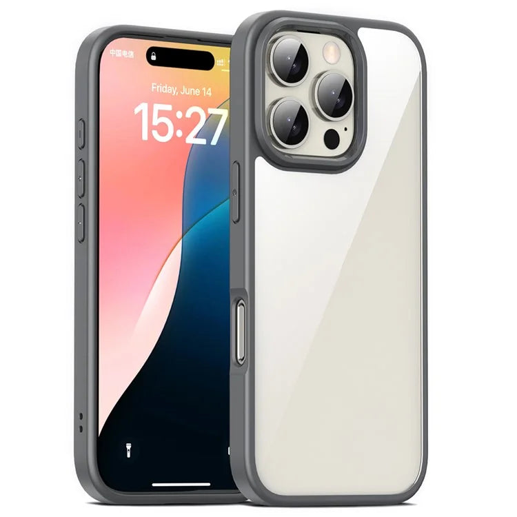 For iPhone 16 Pro Case Shockproof Slim Hard PC+Soft TPU Phone Cover