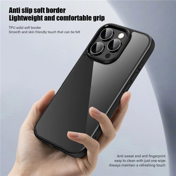 For iPhone 16 Pro Case Shockproof Slim Hard PC+Soft TPU Phone Cover