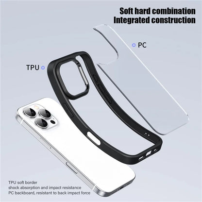 For iPhone 16 Pro Case Shockproof Slim Hard PC+Soft TPU Phone Cover