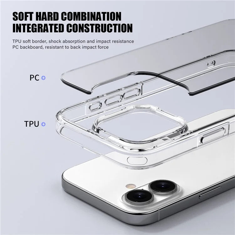 Aurora Series For iPhone 16 Plus Case TPU+PC Crystal Clear Back Cover