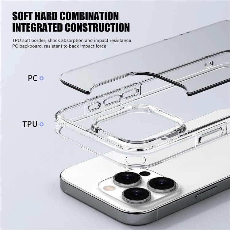 Aurora Series For iPhone 16 Pro Case TPU+PC Crystal Clear Back Cover