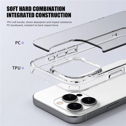 Aurora Series For iPhone 16 Pro Case TPU+PC Crystal Clear Back Cover