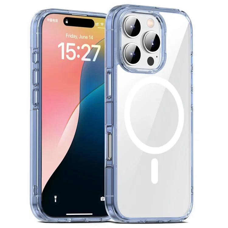 Aurora Series For iPhone 16 Pro Case Compatible with MagSafe TPU+PC Crystal Clear Back Cover