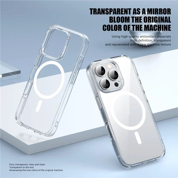 Aurora Series For iPhone 16 Pro Case Compatible with MagSafe TPU+PC Crystal Clear Back Cover