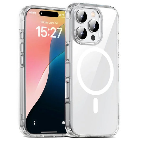 Aurora Series For iPhone 16 Pro Max Case Compatible with MagSafe TPU+PC Crystal Clear Back Cover