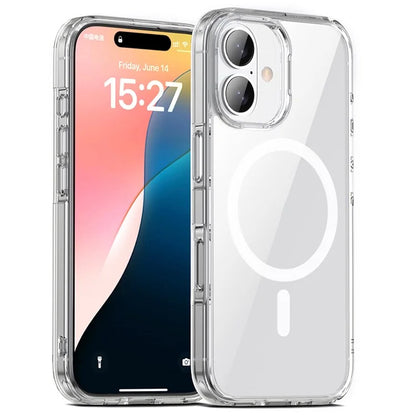 Aurora Series For iPhone 16 Plus Case Compatible with MagSafe TPU+PC Crystal Clear Back Cover