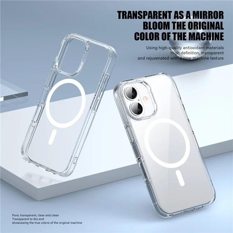 Aurora Series For iPhone 16 Plus Case Compatible with MagSafe TPU+PC Crystal Clear Back Cover