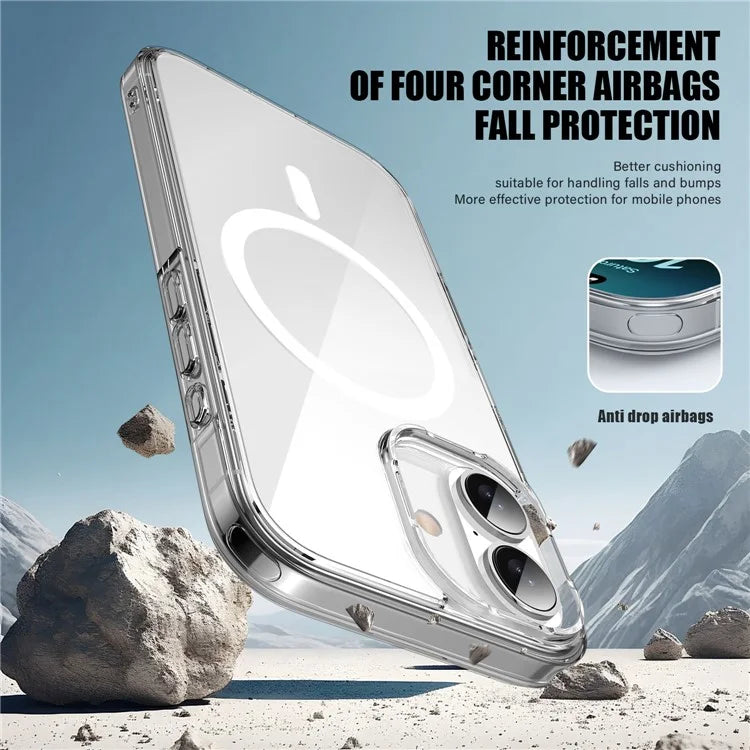 Aurora Series For iPhone 16 Plus Case Compatible with MagSafe TPU+PC Crystal Clear Back Cover