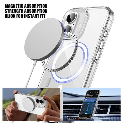 Aurora Series For iPhone 16 Plus Case Compatible with MagSafe TPU+PC Crystal Clear Back Cover
