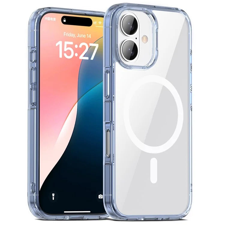 Aurora Series For iPhone 16 Case Compatible with MagSafe TPU+PC Crystal Clear Back Cover