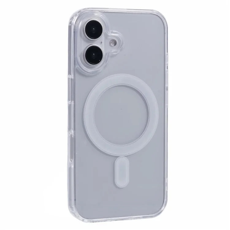 For iPhone 16 Plus Clear Case Acrylic+TPU Phone Cover Compatible with MagSafe